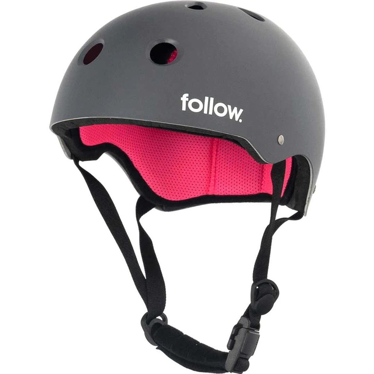 Follow Pro Wakeboard Helmet - Charcoal/Pink 1 Follow Pro Wakeboard Helmet - Charcoal/Pink