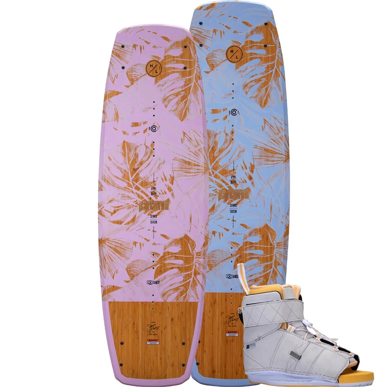 Hyperlite Prizm Women's Wakeboard W/ Viva Boots - 2023 1 Hyperlite Prizm Women's Wakeboard W/ Viva Boots - 2023