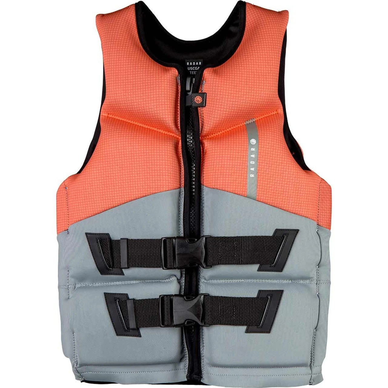 Radar T.R.A. Teen Girl's Life Jacket - Salmon / Grey 3 Radar T.R.A. Teen Girl's Life Jacket - Salmon / Grey - Image 3