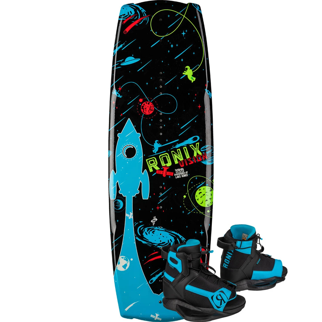 Ronix Vision Kid's Wakeboard Package W/ Vision Boots - 2023 1 Ronix Vision Kid's Wakeboard Package W/ Vision Boots - 2023